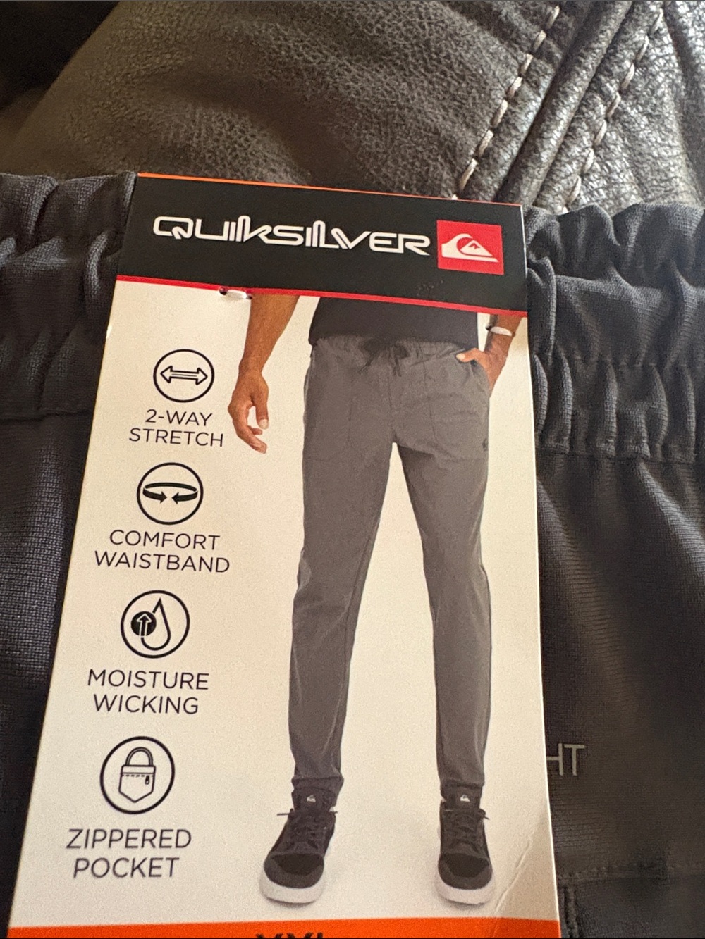 Quiksilver Men’s Gray Slim Straight Stretch joggers